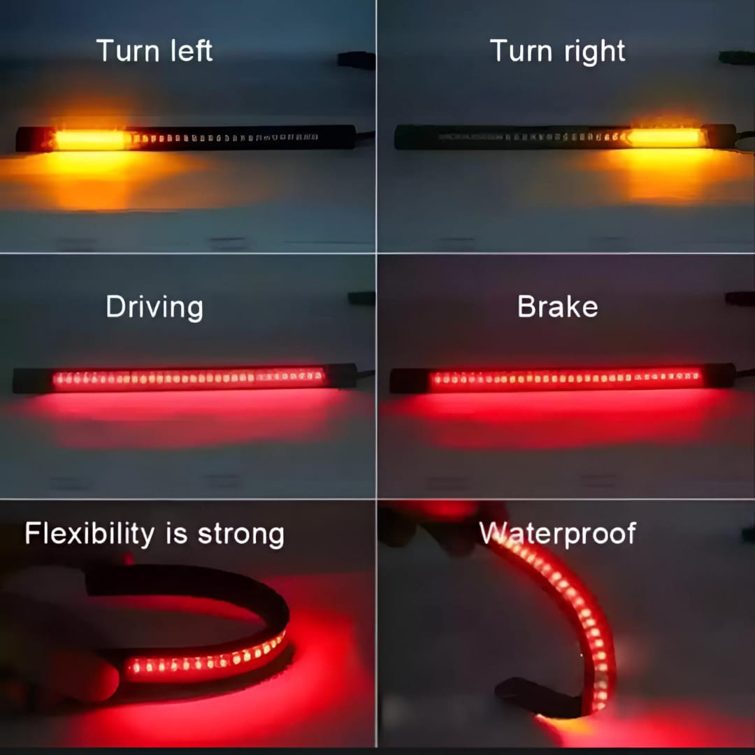 48 led back light strip with led indicators for cafe racer bikes and all bikes - Image 4