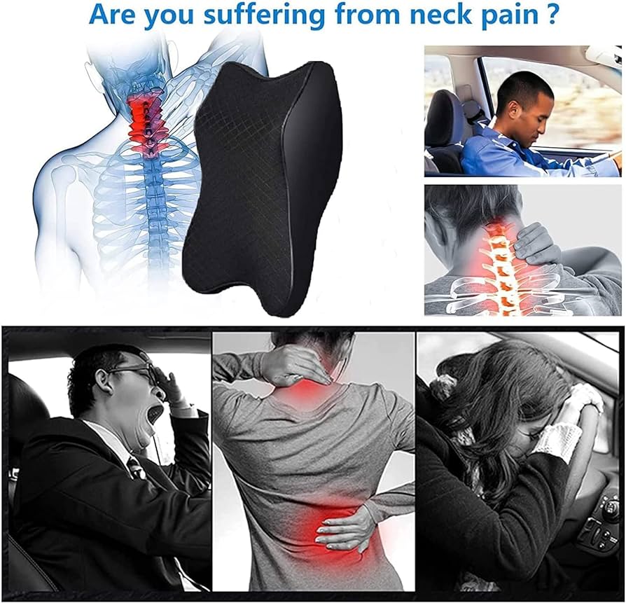Car Seat Headrest Cushion Memory Foam Pillow Neck Support Pad Universal Headrest Neck Pillow - Pillow Car Cushion - Image 8