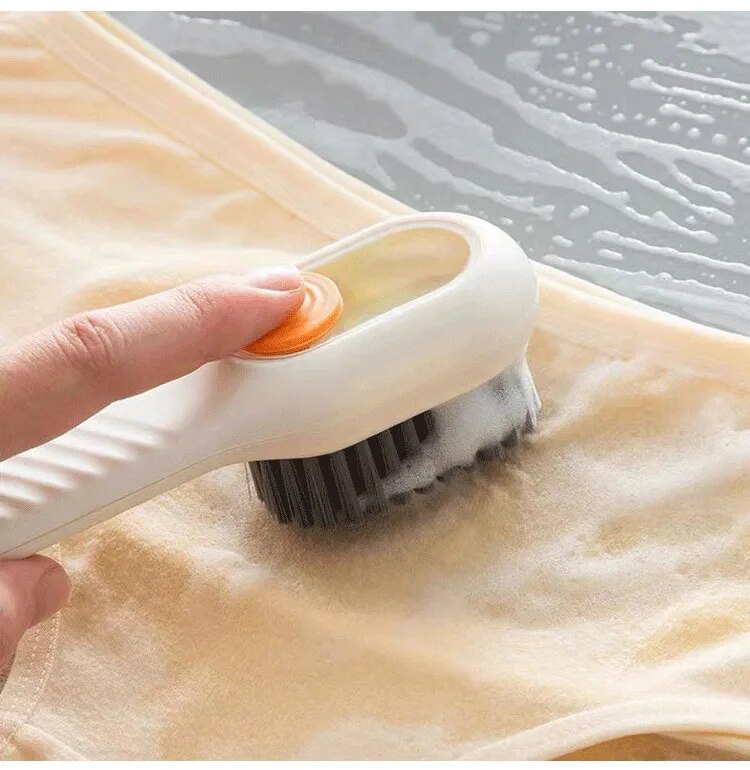 Multi-purpose Shoe Brush Soft Bristle Automatic Liquid Long Handle Cleaning Brush Clothes Board Brush Household Cleaning Tools(random color) - Image 7