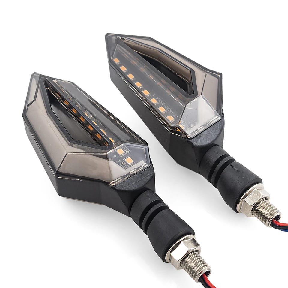 1 Pair motorcycle led turn signal indicator wirh parking drl light for all bikes 70cc and cg125 bikes | famcy indicator - Image 3