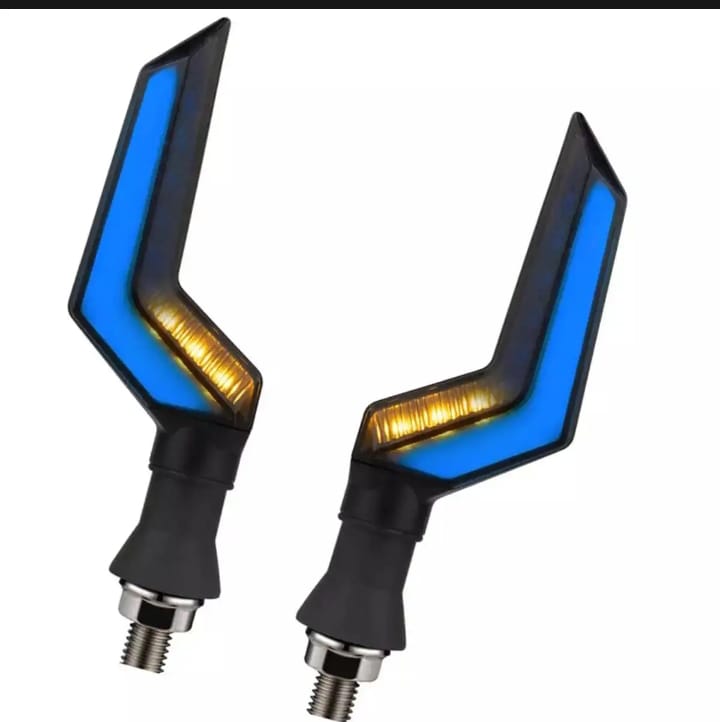 2pcs Mini Fancy Motor Bike Indicator, Also use for Number Plate screw | Tik Tok LED Indicator Pieces) | Fancy Bulb | Fancy Indicator For Bike - blue - Image 10