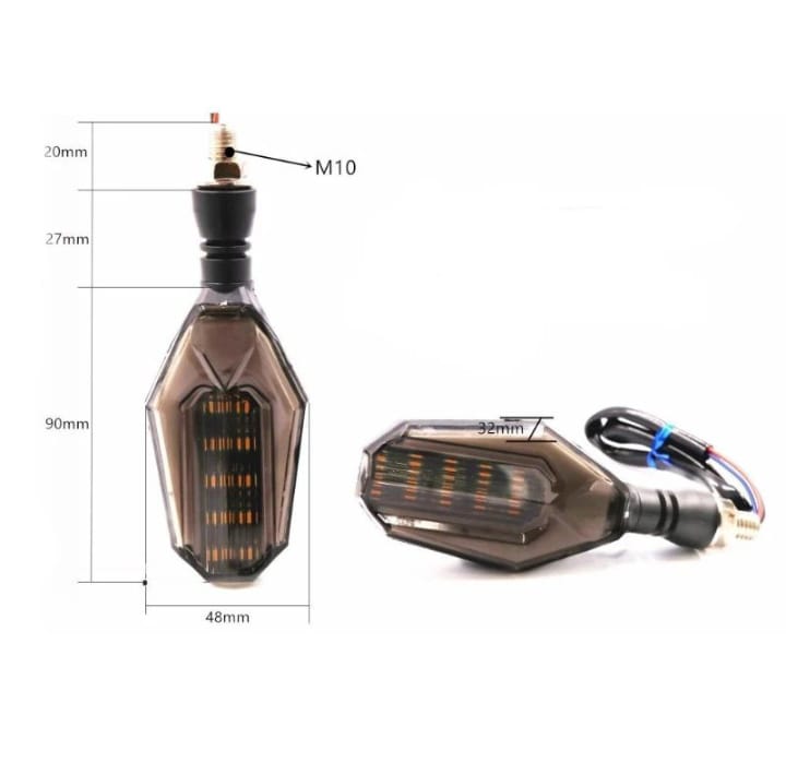 2Pcs Motorbike Universal LED Indicator With DRL And Yellow Parking Light For all bikes (Random Color) - Image 4