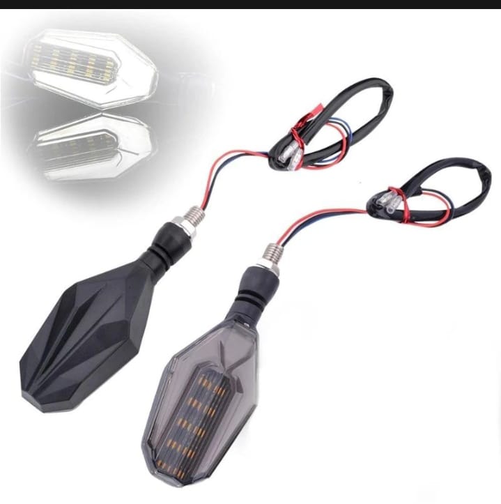 2Pcs Motorbike Universal LED Indicator With DRL And Yellow Parking Light For all bikes (Random Color) - Image 6