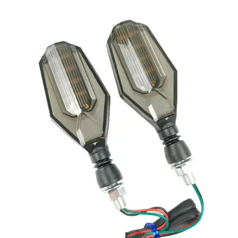 2Pcs Motorbike Universal LED Indicator With DRL And Yellow Parking Light For all bikes (Random Color)
