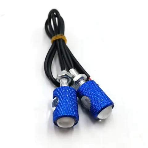 2pcs Mini Fancy Motor Bike Indicator, Also use for Number Plate screw | Tik Tok LED Indicator Pieces) | Fancy Bulb | Fancy Indicator For Bike - blue