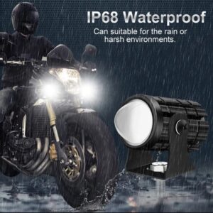 2 pcs Mini drive fog light with ( 3 point ) gift fog light for all bikes With Yellow & white colour . For Bike ,Car , Jeep