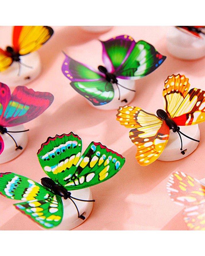 Glow In The Dark 3D Led Butterfly Night Light Led Color Changing for Kids Room (1 PCs Butterfly)