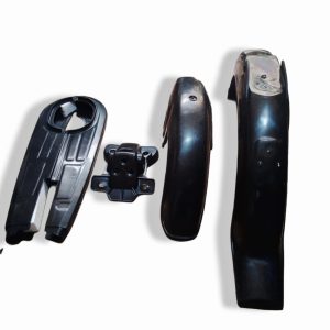 (Pack of 4) Unbreakable Plastic mudguards set plus chain cover and back light stand for all 70cc bikes - Image 6
