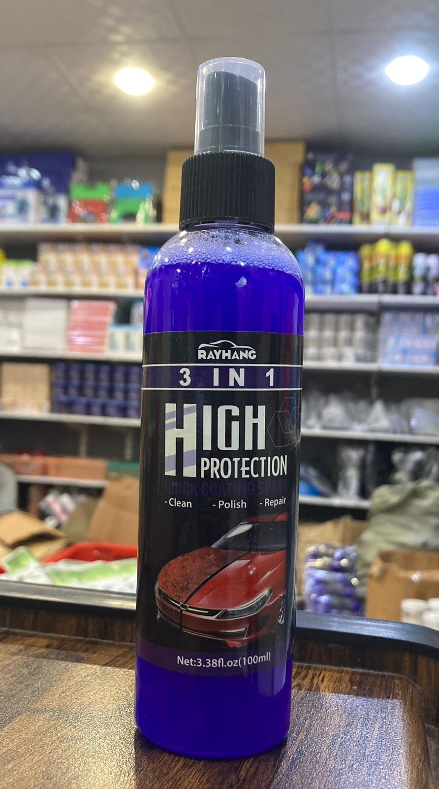 3 in 1 High Protection Quick Car Coating Spray, Ceramic Car Coating Spray Crystal Coating for Car Wax Spray Plastic Parts Refurbish Agent Car Hand Spray (100 ml)