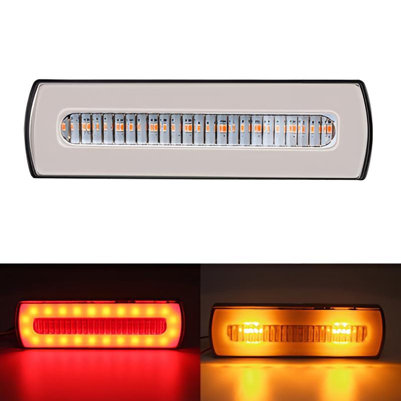 1 pc LED Motorcycle Light Moto Rear Lights 40 LED Dual Color Light Guide Flow Direction Turning Brake Tail Lamp - Image 8