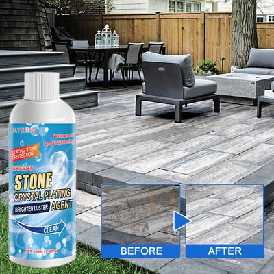 Stone Crystal Plating Cleaner Agent Stonework Polishing And Coating Agent Marble Tile Anti-Corrosion Incremental Crystal Stone Stain Remover With Box 100ml - Image 3