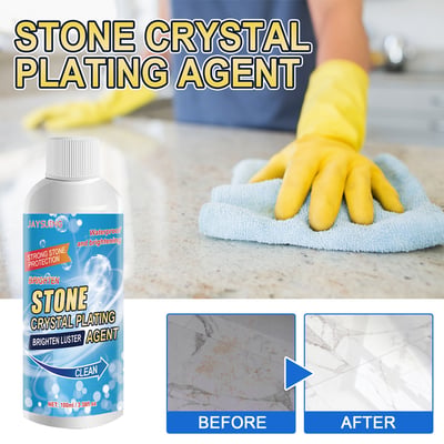 Stone Crystal Plating Cleaner Agent Stonework Polishing And Coating Agent Marble Tile Anti-Corrosion Incremental Crystal Stone Stain Remover With Box 100ml - Image 7
