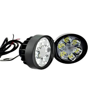2 led plus button LED Headlight & Button Assist Lamp For Motorcycle Motorbike Bike Universal CD70 CG 125 & All