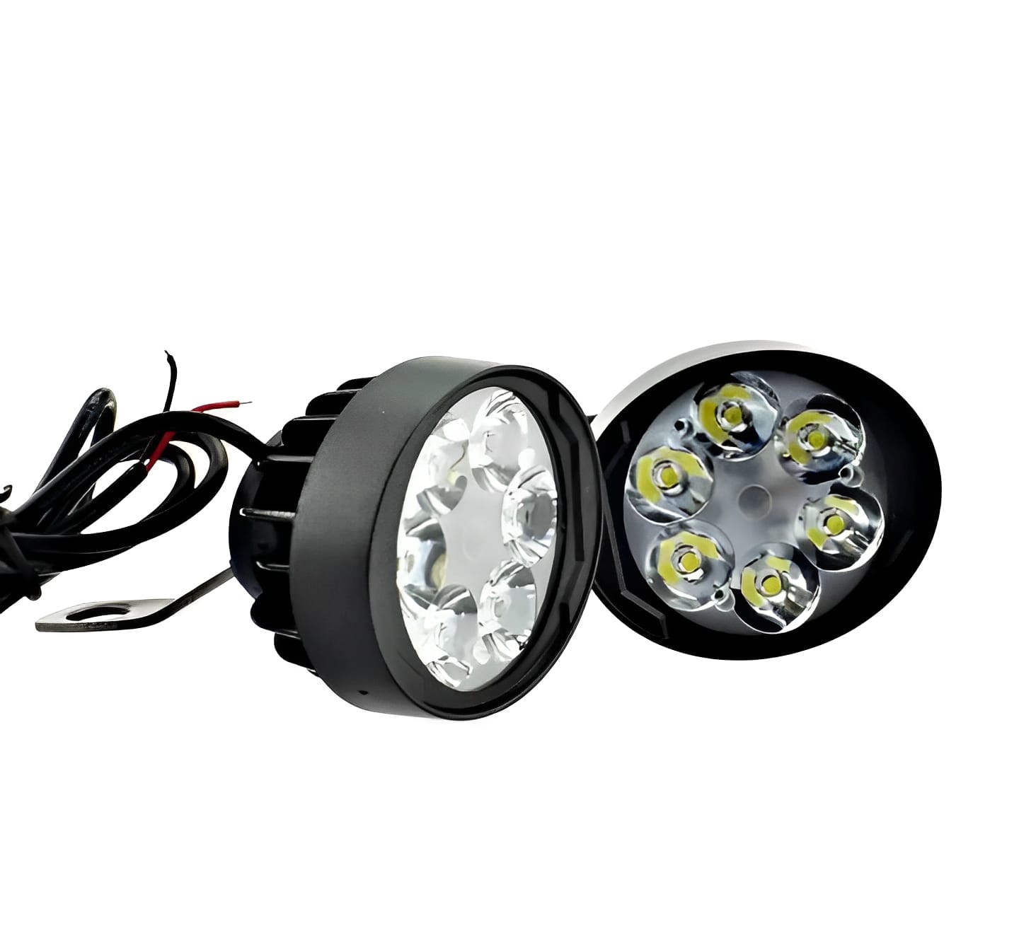 2 led plus button LED Headlight & Button Assist Lamp For Motorcycle Motorbike Bike Universal CD70 CG 125 & All