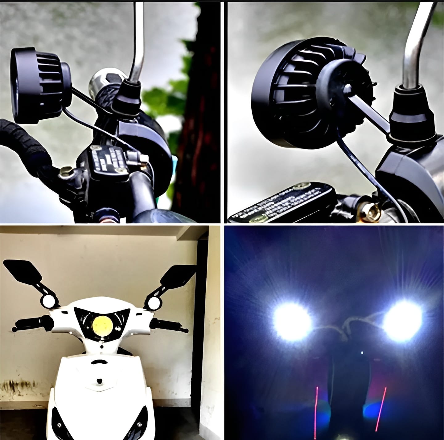 2 led plus button LED Headlight & Button Assist Lamp For Motorcycle Motorbike Bike Universal CD70 CG 125 & All - Image 5