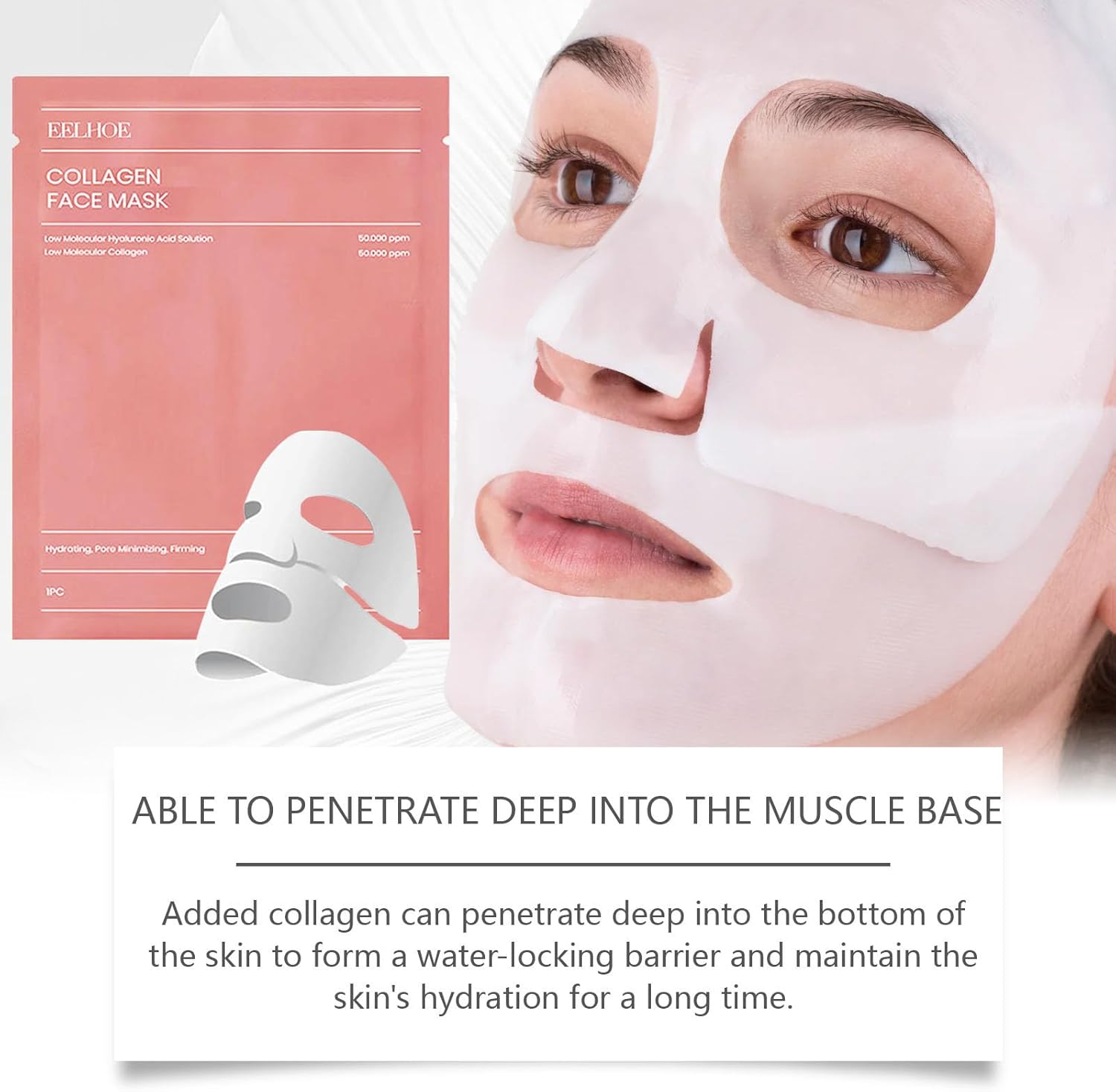 01 Pc Bio-Collagen Real Deep Mask, Hydrating Over Night, Facial Sheet Mask, Pore Minimising, Firming, Collagen Mask, Hydrating Overnight Skin Care Mask - 34gram - Image 8