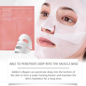 01 Pc Bio-Collagen Real Deep Mask, Hydrating Over Night, Facial Sheet Mask, Pore Minimising, Firming, Collagen Mask, Hydrating Overnight Skin Care Mask - 34gram