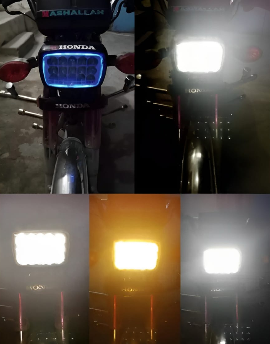 5 function Led head light | 15 led fog bike headlight beam for cg 125 and all 70cc bikes | Best Quality Headlight - Image 6