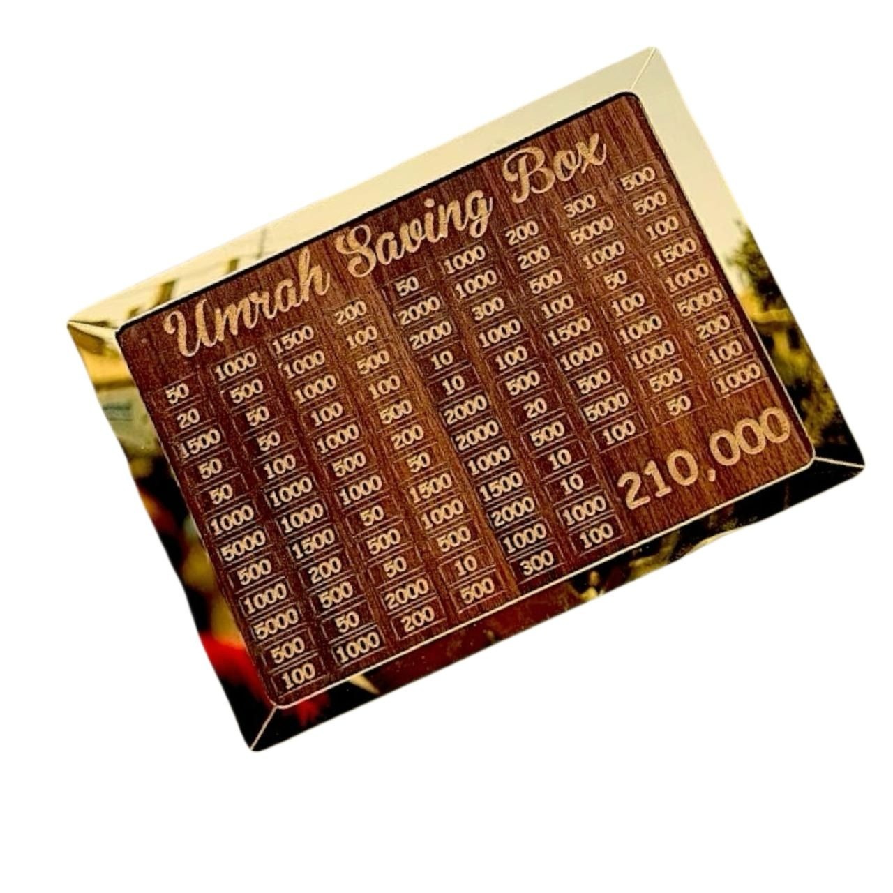 Umrah Saving Box - Box For Umrah Saving | Umrah Saving Box - Best Quality Umrah Saving Box - Umrah Saving Box Dark Brown, Wooden Money Box for Umrah - 210,000 - Image 5