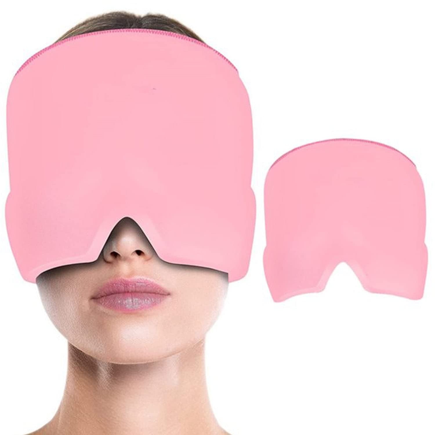 Migraine Relief Cap - Headache Relief Hat for Migraine Relief, Tension, One Size Fits All Headache Cap with Reusable Ice Gel Pack for Puffy Eyes, Stress Relief ( Random Color ) - Image 3