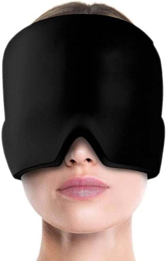 Migraine Relief Cap - Headache Relief Hat for Migraine Relief, Tension, One Size Fits All Headache Cap with Reusable Ice Gel Pack for Puffy Eyes, Stress Relief ( Random Color ) - Image 9