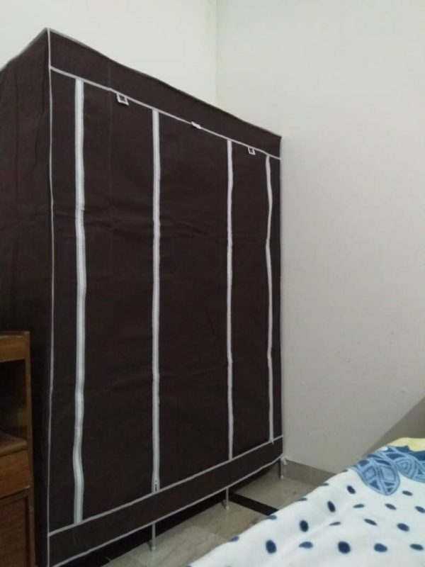 3 Door Fancy & Portable Foldable Closet Wardrobe Storage Organizer with Shelves Foe Multi Purpose - Image 8