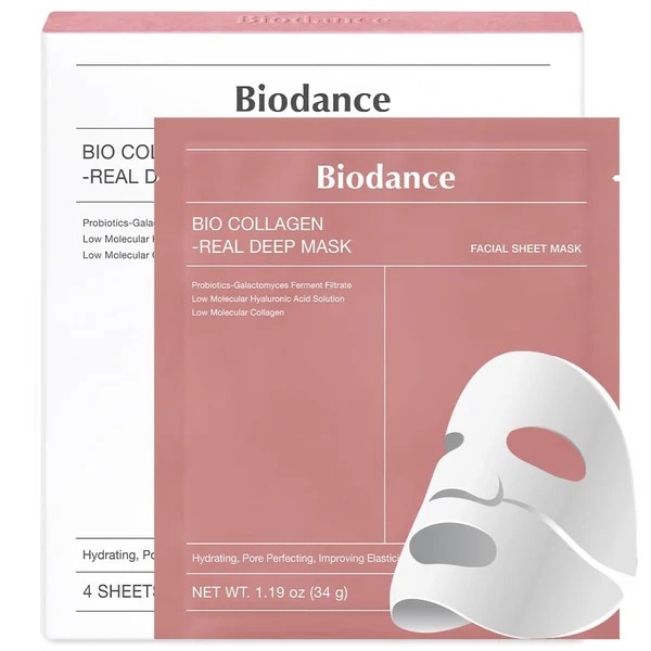01 Pc Bio-Collagen Real Deep Mask, Hydrating Over Night, Facial Sheet Mask, Pore Minimising, Firming, Collagen Mask, Hydrating Overnight Skin Care Mask - 34gram - Image 2