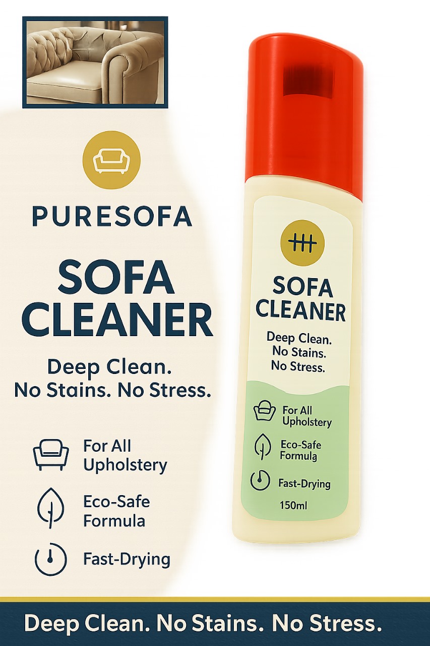 Puresofa | Sofa Cleaner Spray | Upholstery & Fabric Safe | Deep Cleaning | Stain Remover | Fast Dry | Pleasant Scent | 150ml - Image 7