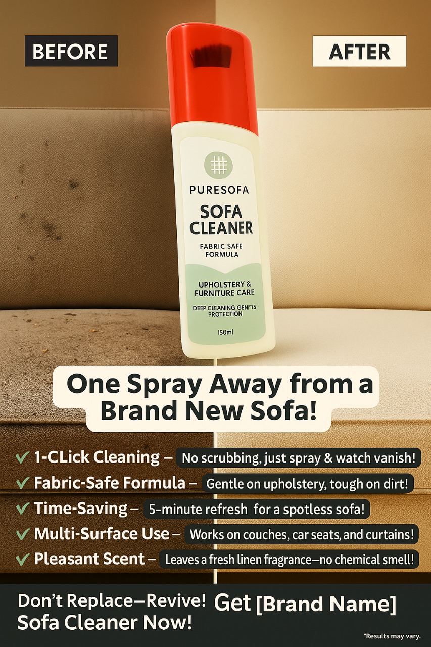 Puresofa | Sofa Cleaner Spray | Upholstery & Fabric Safe | Deep Cleaning | Stain Remover | Fast Dry | Pleasant Scent | 150ml - Image 5