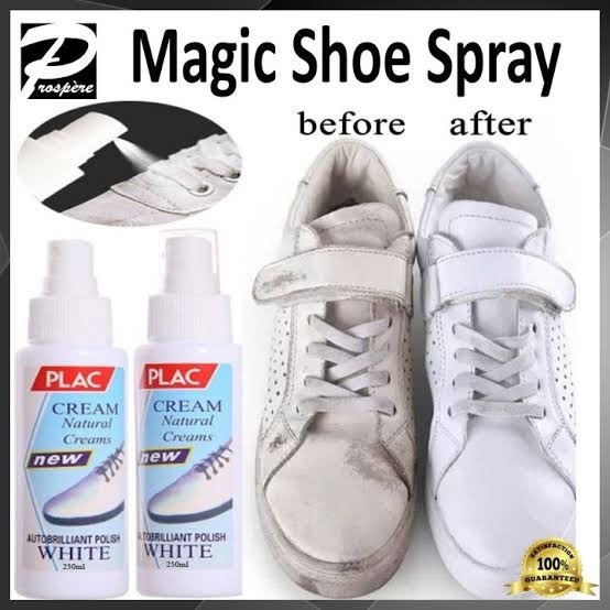 PLAC White Shoe Polish Spray – Magic Instant Cleaner for White Shoes (250ml) - Image 3
