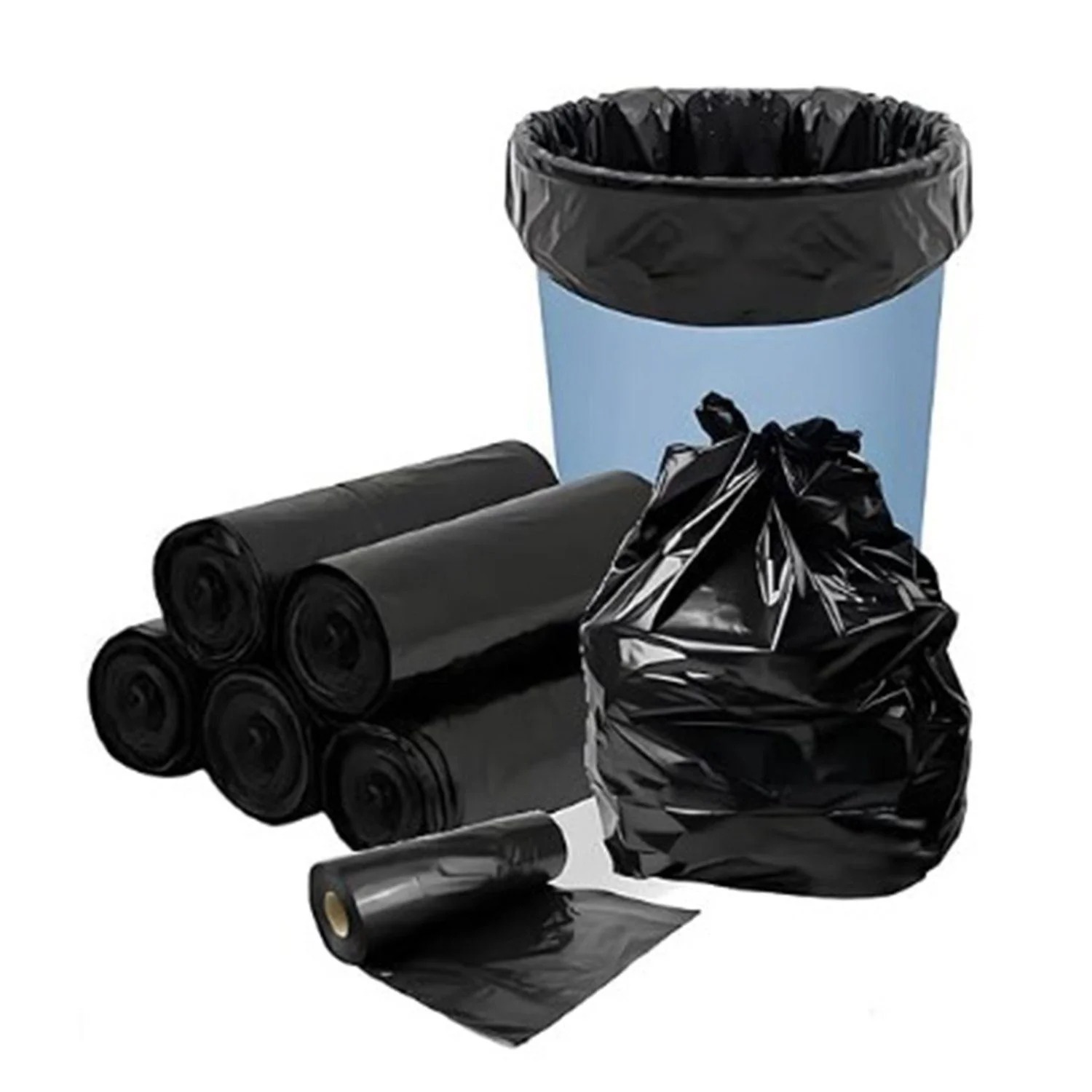 Black Garbage Bags Roll – Leak Proof, Heavy Duty Disposable Trash Bags for Dustbin, Diapers, Waste & Storage, Portable Plastic Bin Bags - Image 4
