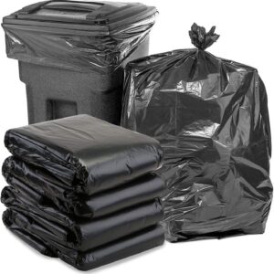 Black Garbage Bags Roll – Leak Proof, Heavy Duty Disposable Trash Bags for Dustbin, Diapers, Waste & Storage, Portable Plastic Bin Bags