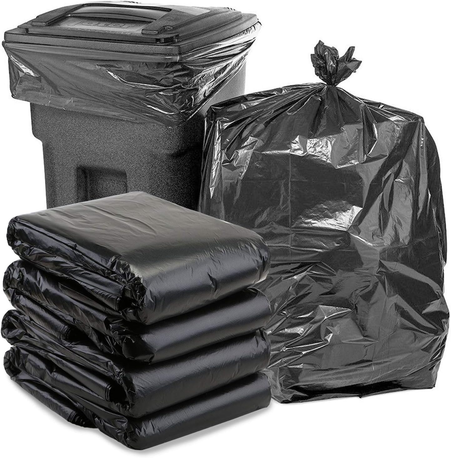 Black Garbage Bags Roll – Leak Proof, Heavy Duty Disposable Trash Bags for Dustbin, Diapers, Waste & Storage, Portable Plastic Bin Bags - Image 8