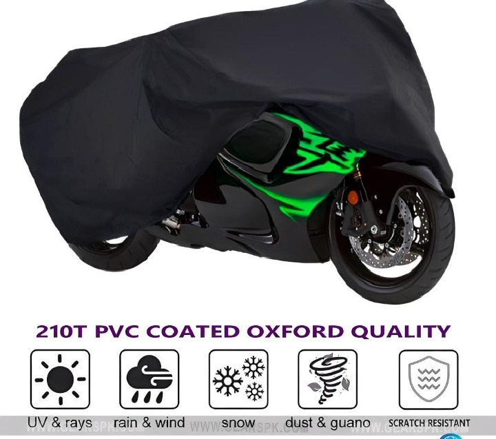 Bike Top Cover – Water & Scratch Proof Parachute – Fits CD70CC and 125CC Bikes (Random color) - Image 3