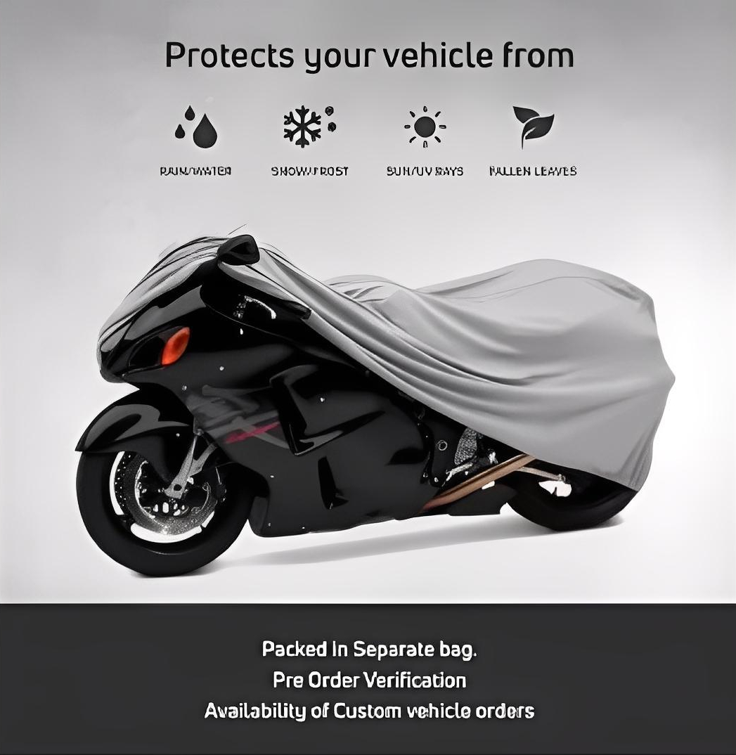 Bike Top Cover – Water & Scratch Proof Parachute – Fits CD70CC and 125CC Bikes (Random color) - Image 4
