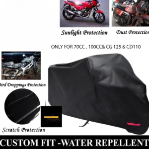 Bike Top Cover – Water & Scratch Proof Parachute – Fits CD70CC and 125CC Bikes (Random color)