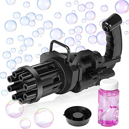 8-Hole Automatic Gatling Bubble Gun Electric Bubble Maker Toy - Image 6