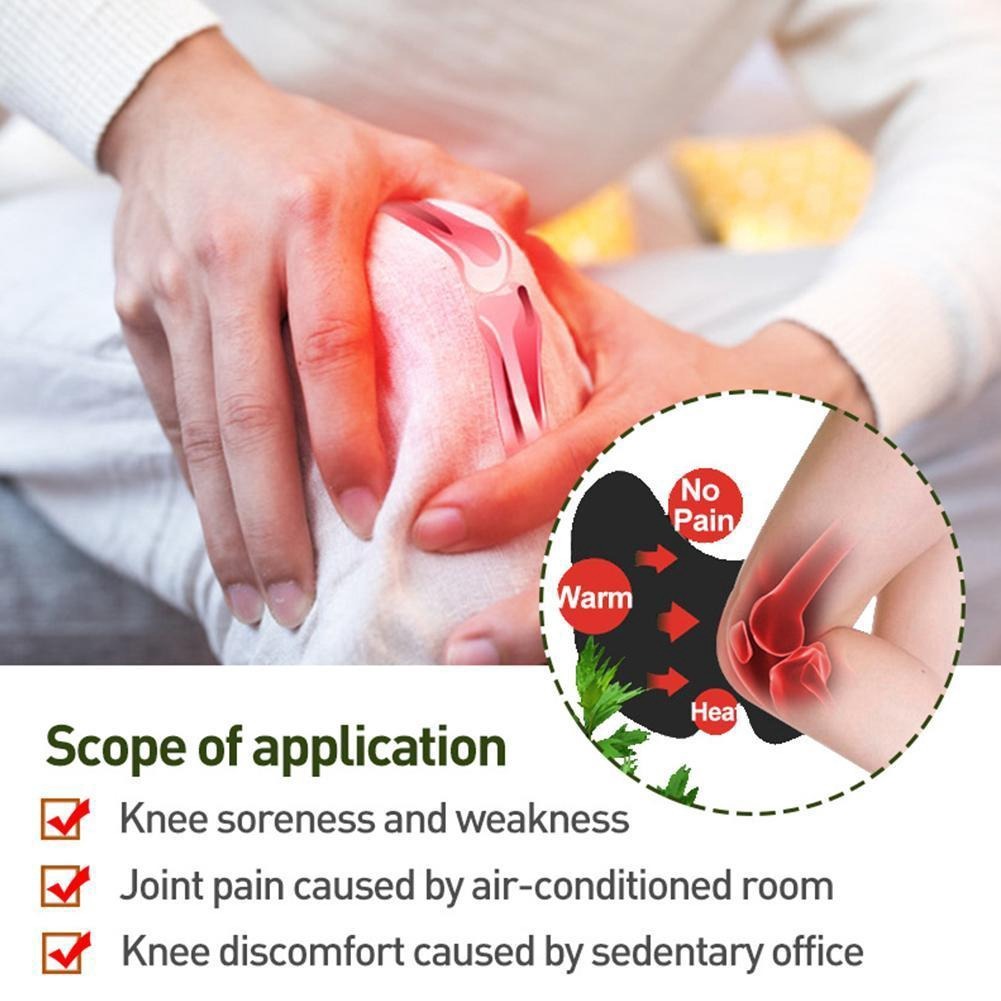 Herbal Knee Pain Relief Patch – Heat Therapy For Joint & Muscle Comfort, Natural Ingredients (Pack Of 10 Pcs) - Image 4