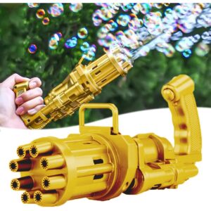8-Hole Automatic Gatling Bubble Gun Electric Bubble Maker Toy