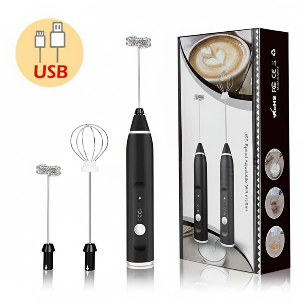 Rechargeable Coffee Beater – USB Rechargeable Powerful Milk Frother for Coffee, Cappuccino, Latte, Matcha, Hot Chocolate & Kitchen Use | High-Speed Stainless Steel Whisk Mixer - Image 6