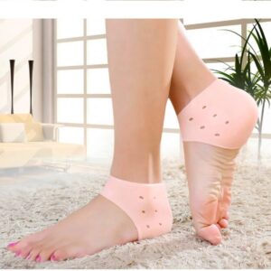 Silicone Gel Heel Pad Socks | Pain Relief & Anti‑Crack | 1 Pair Heel Guards & Protectors for Men & Women