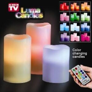 3 Magic Colour Changing Candles And 1 Remote Control In 1 Box