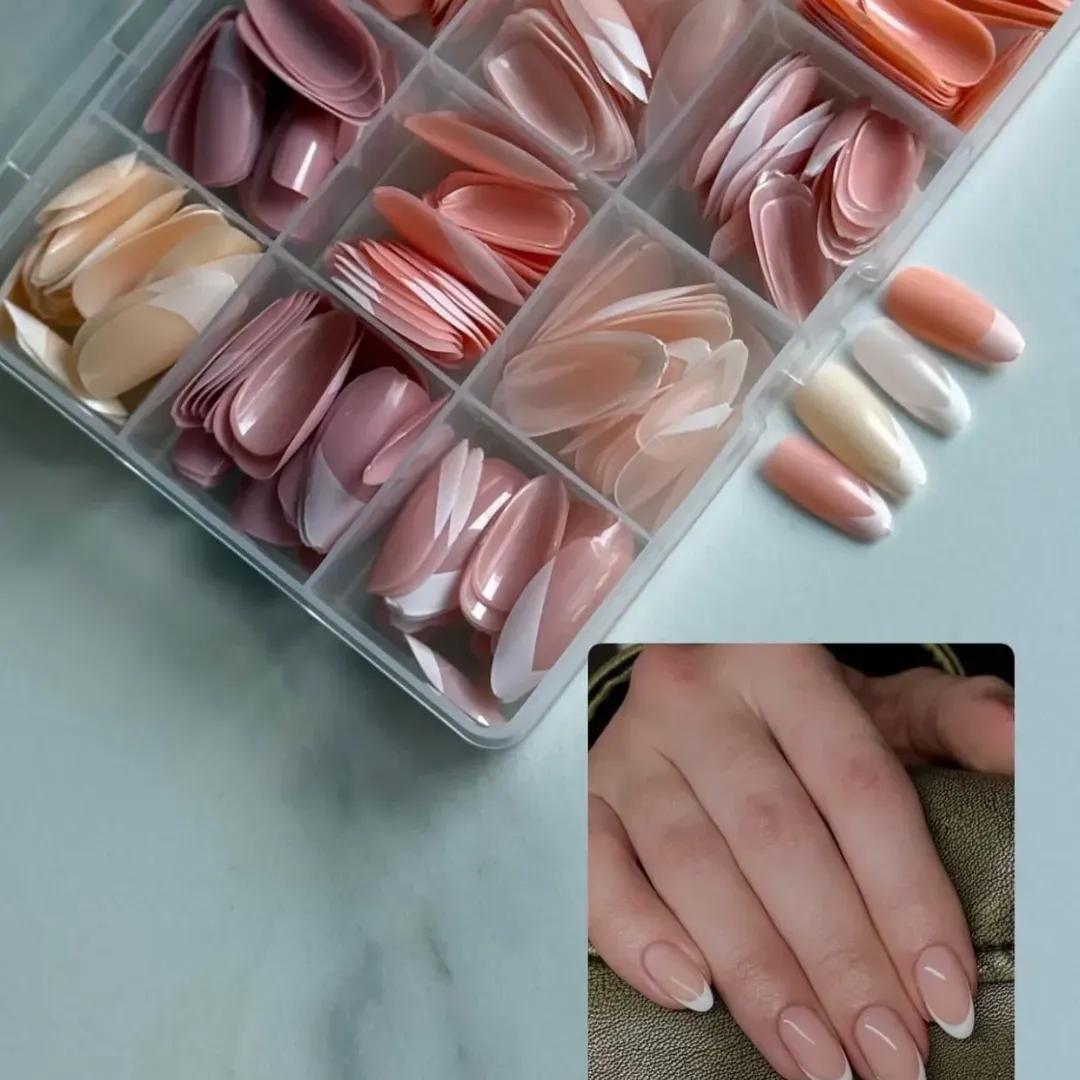 144 Pcs Multicolor False Nails Box Stylish Durable Easy To Use For Everyday Fashion Parties And Nail Art Designs - With Nail Glue - Image 4