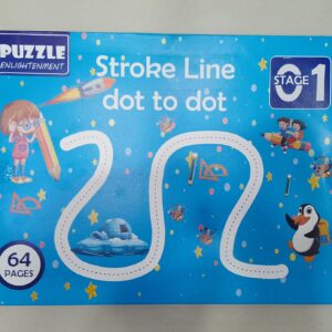 A4 Kids Educational Learning Tracing Book | 64 Pages Dot-to-Dot Activity Workbook with 2 Markers (Big Size)