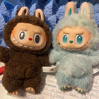LABUBU Plush Blind Box Doll Keychain | Random Design Bag Charm Collectible Toy - (Random Color) - Image 2