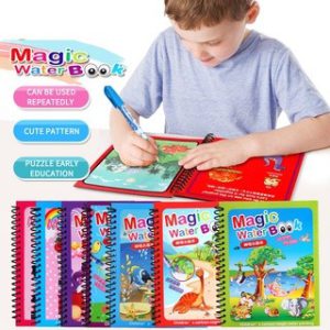 Magic Water Book Painting 5 Pages Drawing Coloring Book With Magic Water Pen ( Random Design ) - Image 9