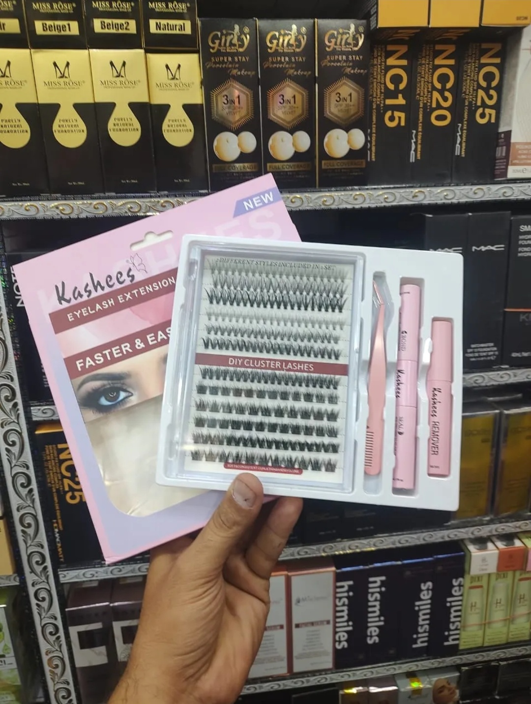 Kashee's 4 In 1 Permanent Eyelash Extension Set Professional Lash Kit | Mix Size