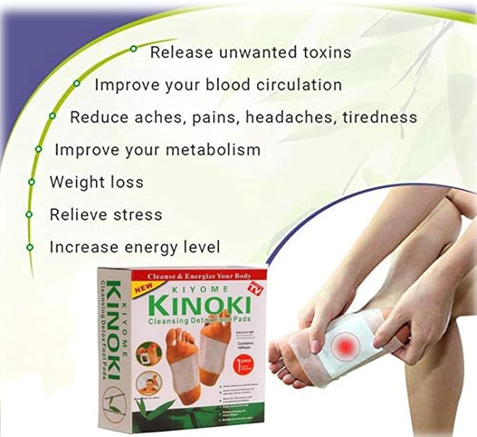 Kiyome Kinoki Detox 10 Pcs Foot Pads – Pain-Free Cleansing Patches for Night Detox, Stress Relief & Body Toxin Removal – Improves Circulation & Vital Organ Support - Image 9