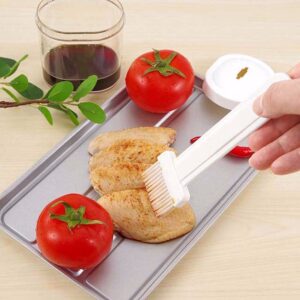 Plastic Oil Bottle Seasoning Dispenser with Silicone Rubber Bristle Brush