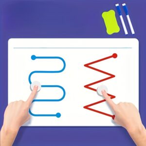 2-in-1 Brain Development Training Kit – Reusable Finger Maze & Pen Control Workbook for Kids & Adults (20 Training Pictures)